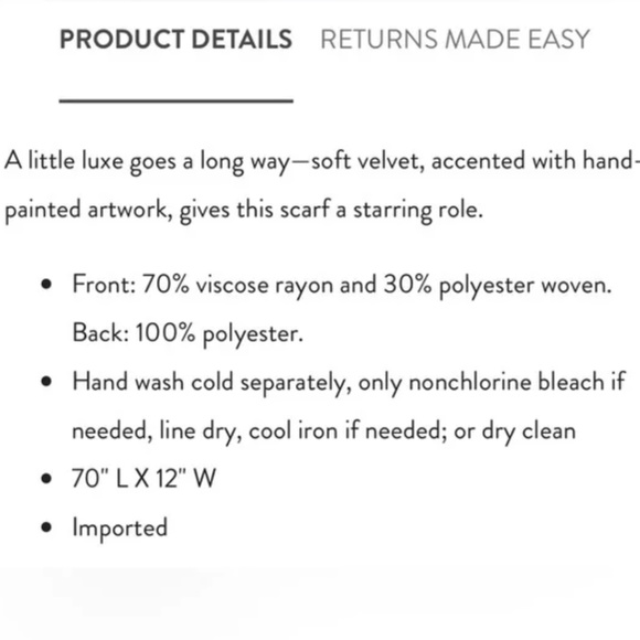 J.Jill NEW Velvet Burnout Watercolor Scarf NWT - Picture 6 of 9